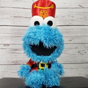 Sesame Street Christmas Cookie Monster Nutcracker Plush 16''